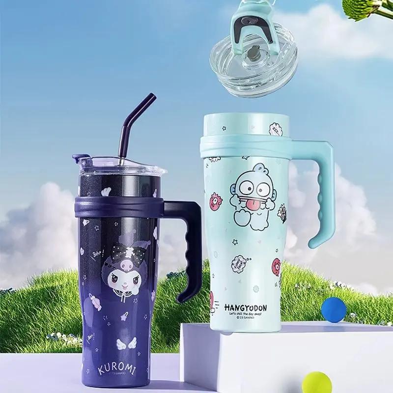 库洛米保温杯女生高颜值水杯2023新款大容量咖啡杯子男冰霸杯304