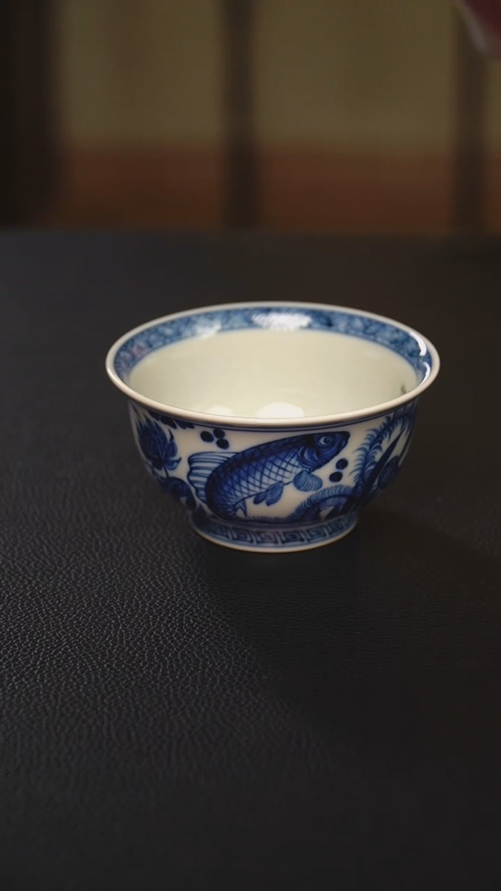 【闪购商品】瓷杯元黛工坊 150cc鱼藻压手杯