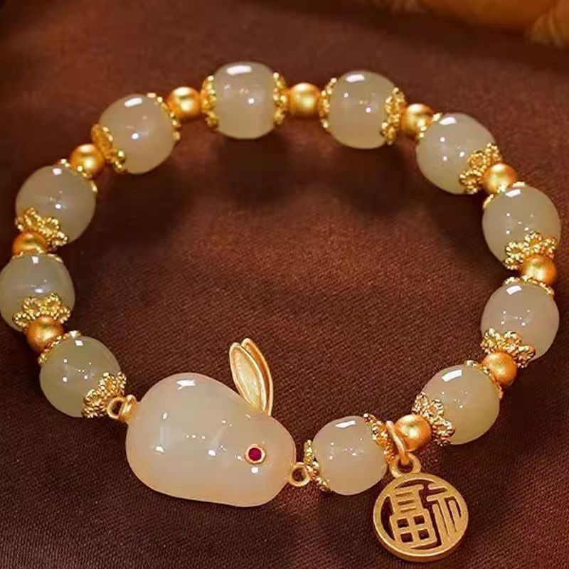 合成金属手链 兔福牌手链女款ins设计小众高颜值手串古风轻奢时尚