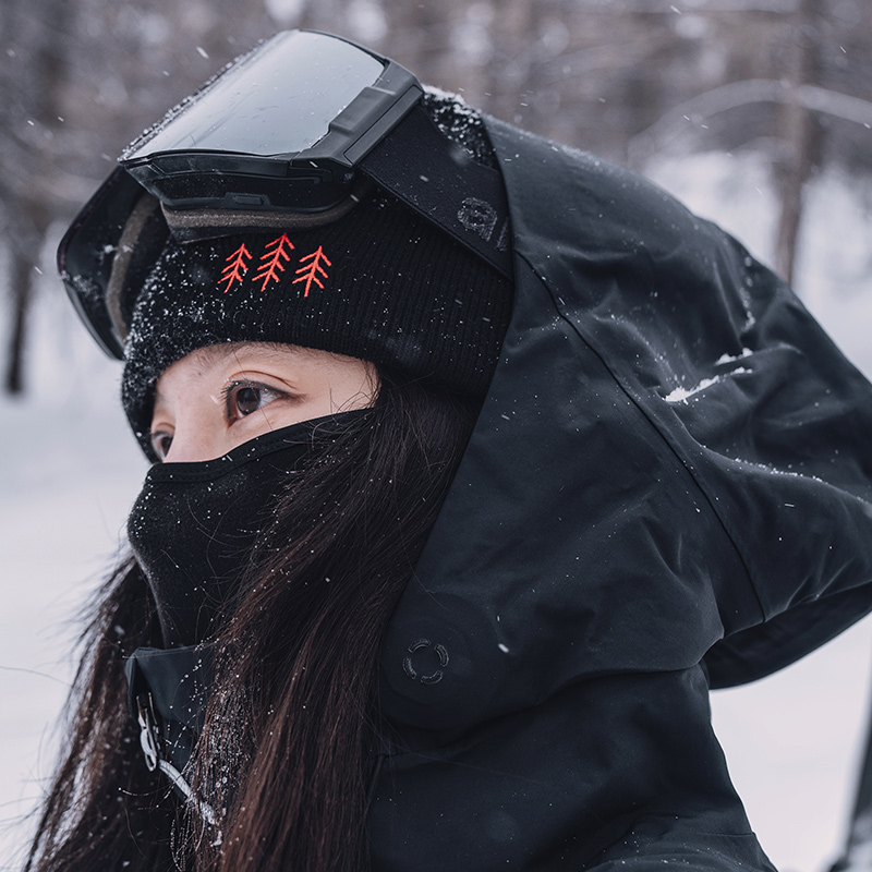 awka滑雪头盔毛线帽保暖帽子滑雪装备男女同款头套雪具2023新款