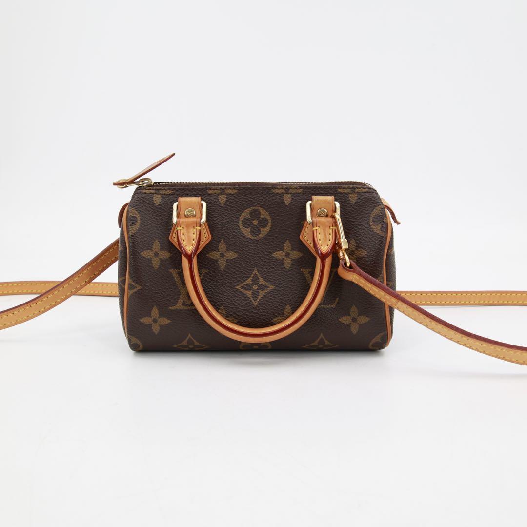95新 LouisVuitton/路易威登 speedy nano老花金扣单肩包79564576
