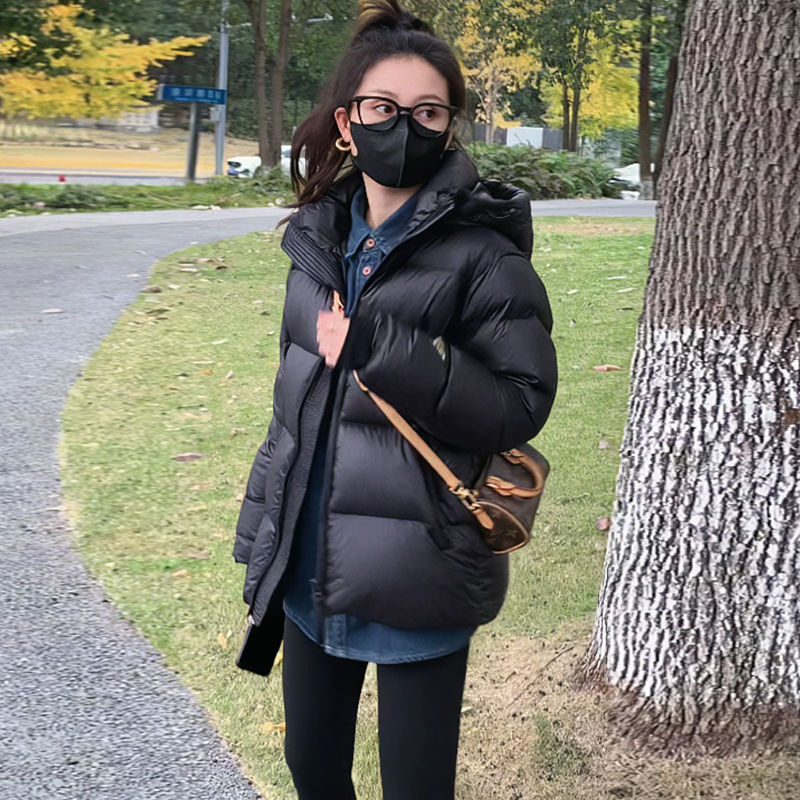 波司豋羽绒服服女短款2023年冬季新韩版小个子棉衣面包服棉袄