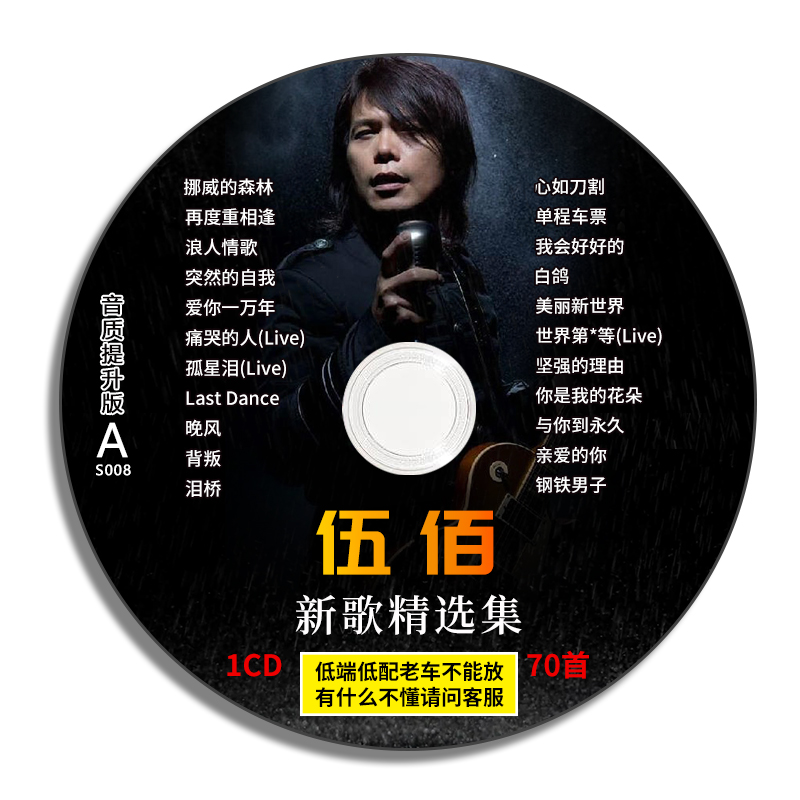 伍佰汽车载cd碟片专辑经典老歌再度重相逢高音质车用音乐mp3光盘