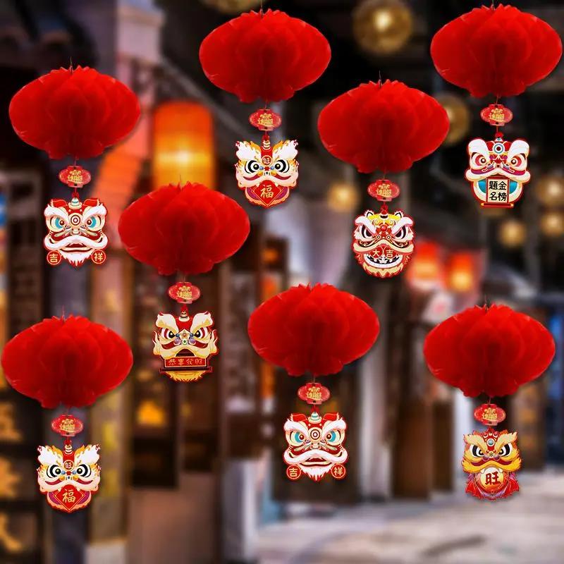 新年灯笼挂饰2024小红灯笼龙年元旦装饰乔迁新居搬家仪式氛围挂件