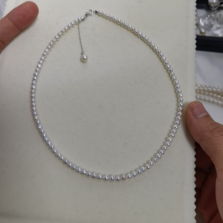 【闪购商品】淡水珍珠颈饰银S925镶嵌