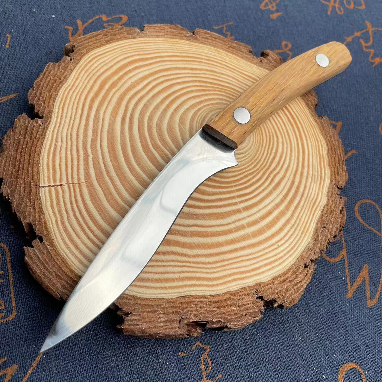 （霸天专属）凌雀镜面小弯刀水果刀瓜果削皮刀