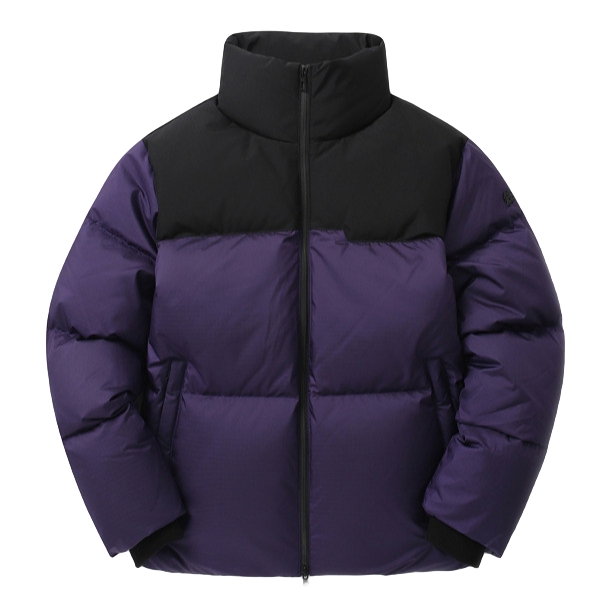 KOLON SPORT/可隆2023新女款鹅绒拼接黑紫色立领羽绒服TVJDW23562
