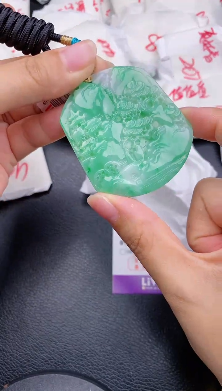 【闪购商品】翡翠颈饰未镶嵌缅甸A货翡翠1119山水