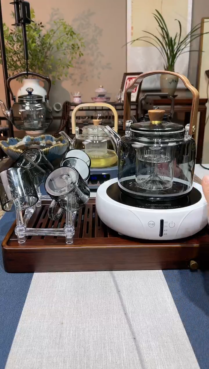 【闪购商品】瓷茶盏长虹白+烟灰T10+6杯杯架+烤网