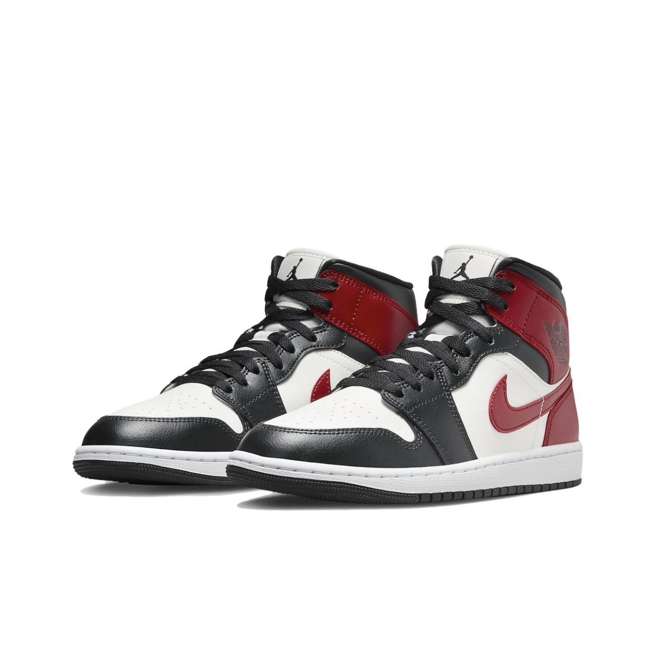 Nike/耐克99专属女款 AJ1经典复古女子中帮篮球鞋 BQ6472-160黑红