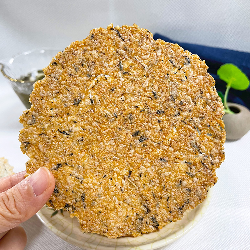 野菜蒿子锅巴薄款安徽六安特产零食小吃农家菜饭饼250g袋装包邮