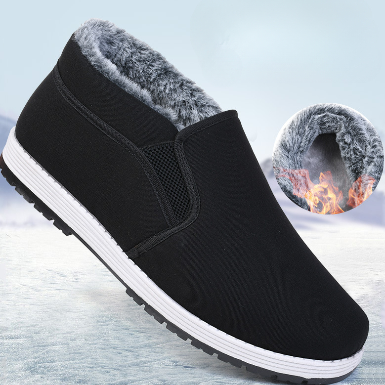 布鞋防滑加厚保暖男鞋透气软面软底爸爸鞋棉鞋冬季新款大棉解放鞋