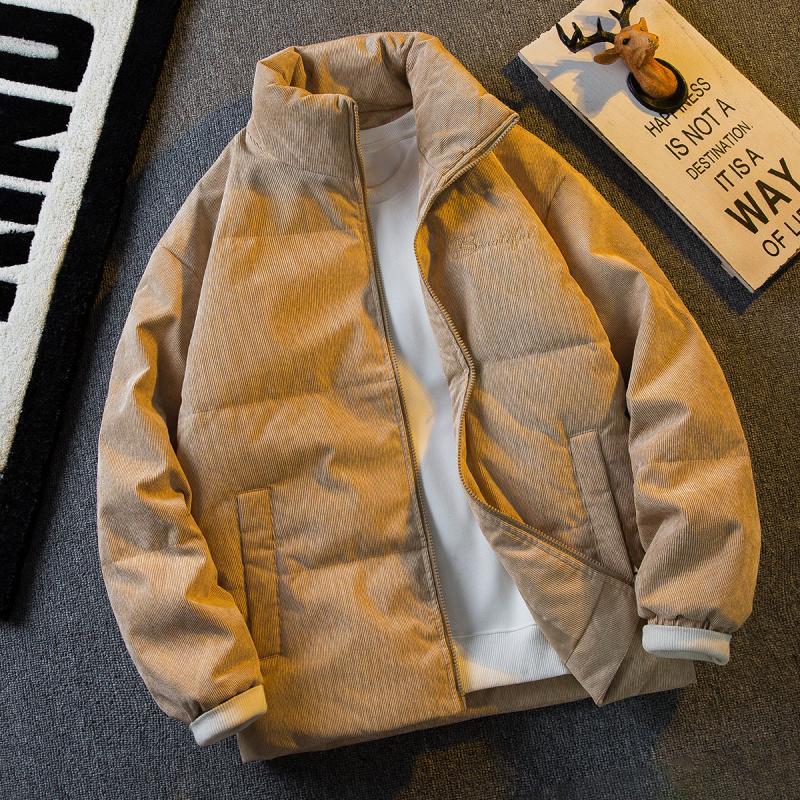 男士潮品高端轻薄棉衣百搭休闲外套男款秋冬季美式立领潮流棉服男