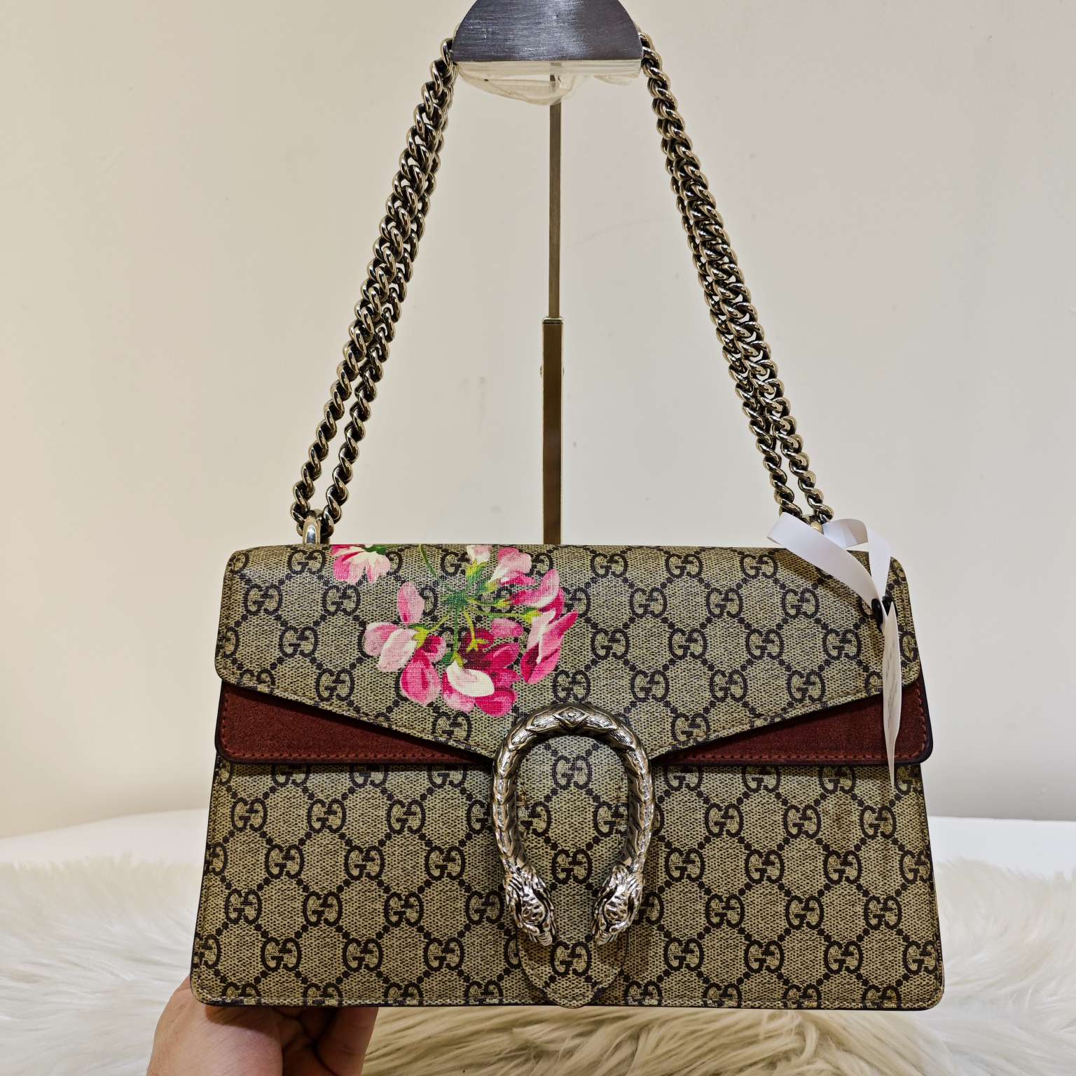 95新 GUCCI/古驰 gucci古驰花卉酒神中号单肩包zh553