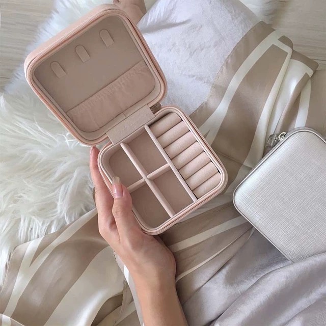 首饰盒收纳盒便携小巧精致旅行手链耳钉耳环收纳盒