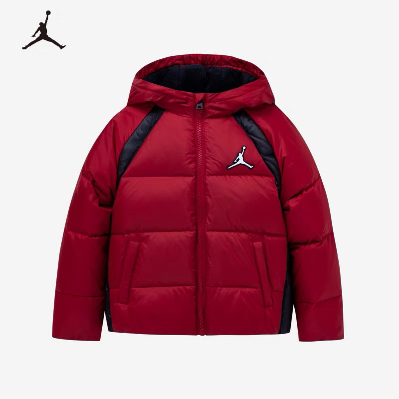 NIKEAIRJORDAN耐克时尚童装男童运动儿童加厚连帽短款羽绒服冬季