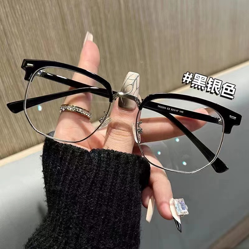 素颜神器ins风眼镜近视女可配有度数圆脸显脸小超轻眼睛平光镜
