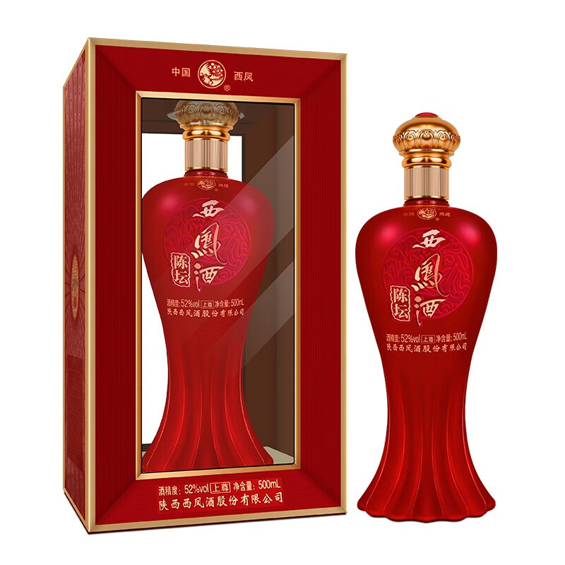 西凤酒陈坛上尊52度绵柔凤香型白酒整箱品质佳酿52度500ml