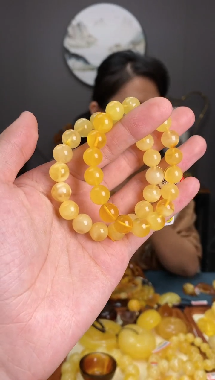 【闪购商品】琥珀手串未镶嵌10m+手串（多样式发其一）