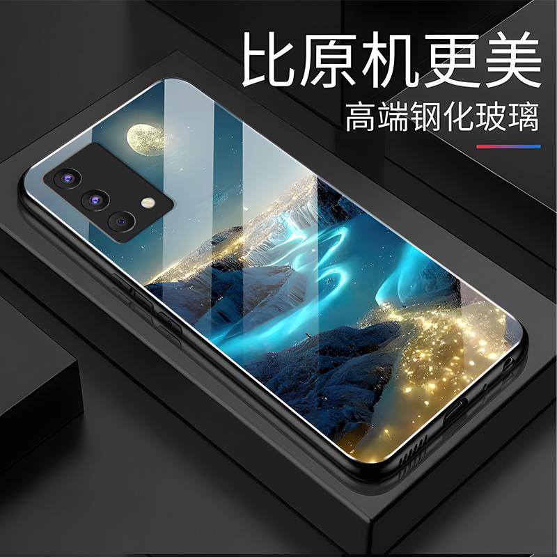 OPPOk9 5g手机壳K9 5G玻璃梦幻星河男新款风景图案时尚防摔保护套