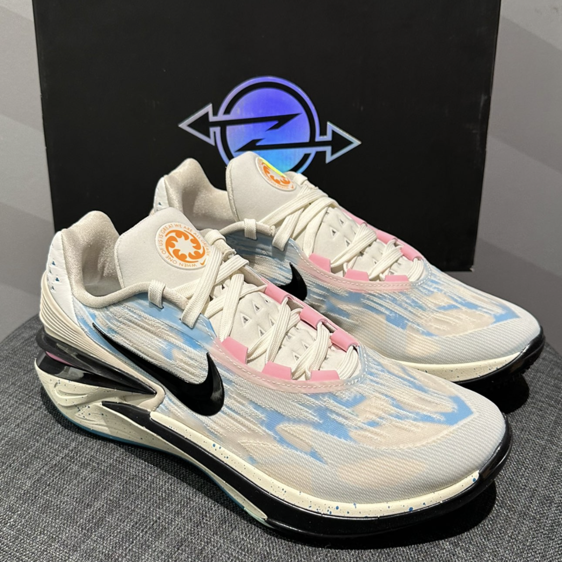 Nike Air Zoom G.T.Cut 2 EP 减震防滑 低帮 篮球鞋情侣白蓝透气