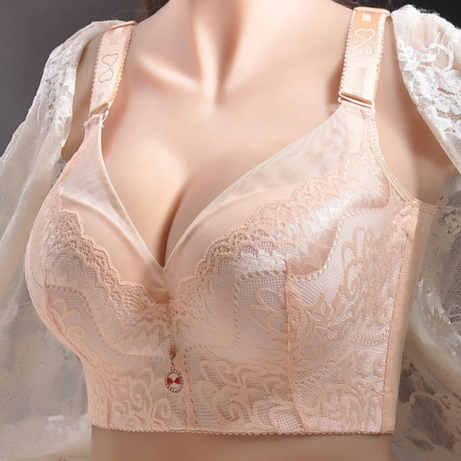 维多利亚全罩杯有钢圈夏胸罩大码胖mm斤大胸薄款收副乳内衣女聚拢