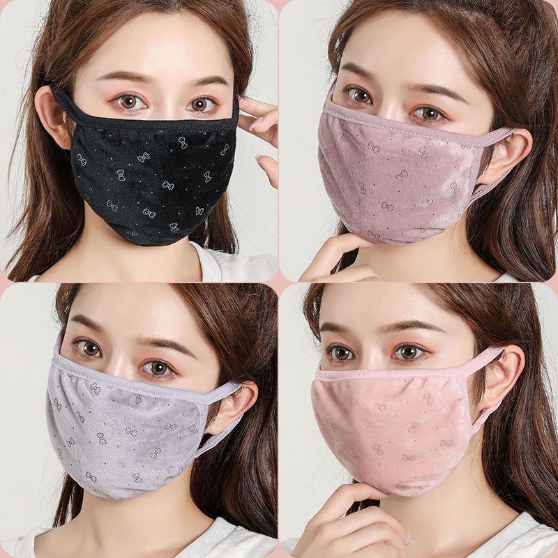 冬季口罩女纯棉加大加厚防风防尘防寒保暖透气时尚棉布成人可水洗