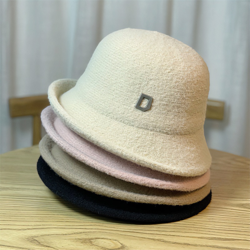 古奇凯利运动帽棉柔优雅卷边礼帽女可折叠盆帽水桶帽日系复古渔夫