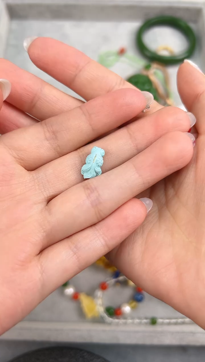 【闪购商品】绿松石珠宝奇石未镶嵌吊坠