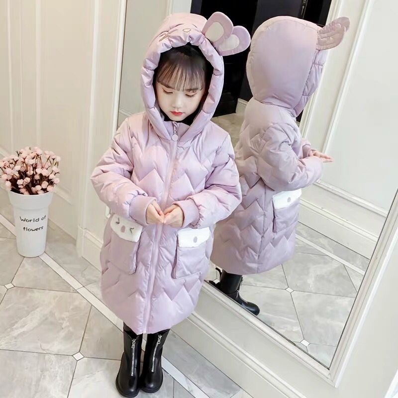 女童冬装棉服2023新款韩版加厚保暖中大儿童棉衣长款棉袄外套时尚