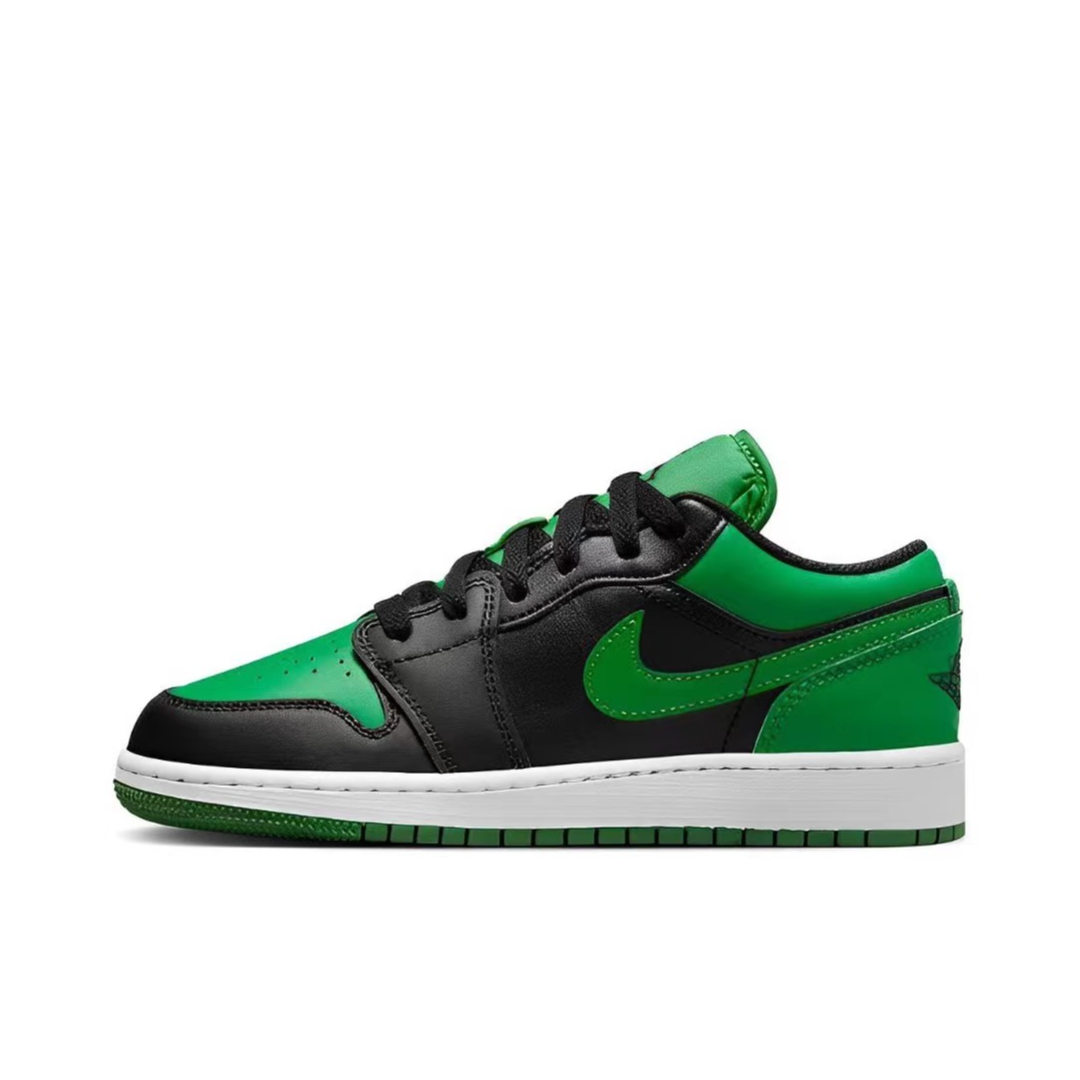 耐克/Nike Air Jordan 1 Low GS 女款黑绿休闲板鞋 553560-065