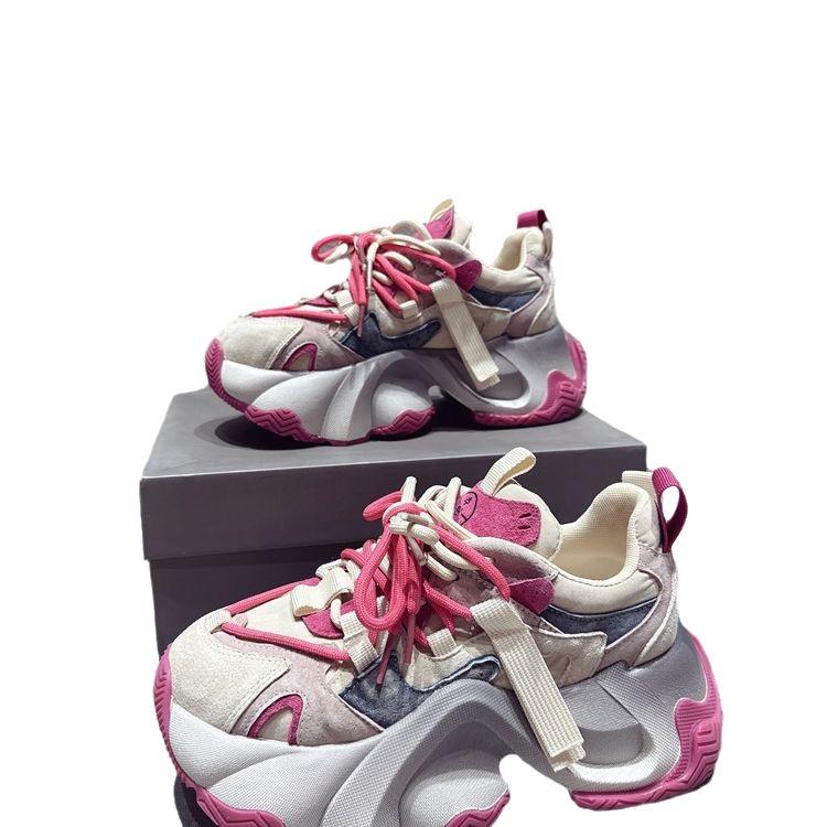 秋冬季回力休闲品牌清仓轻便厚底增高老爹鞋女款2023超火运动