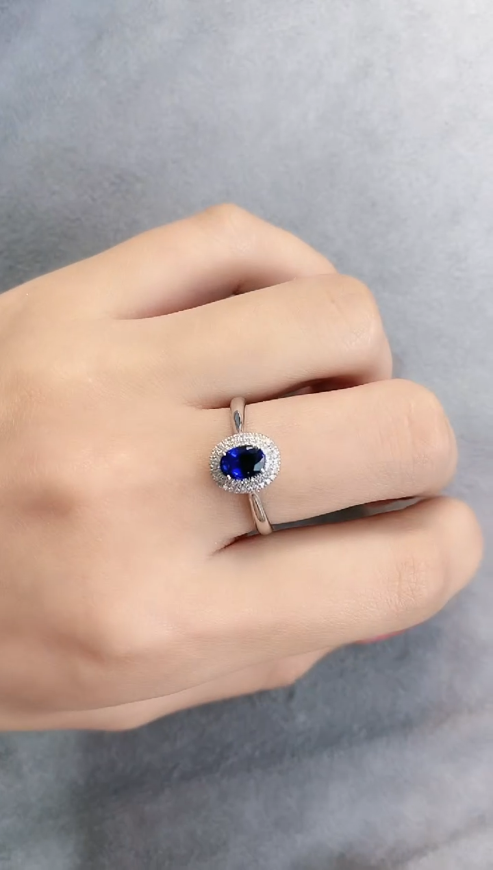 【闪购商品】蓝宝石戒指18K金镶嵌.