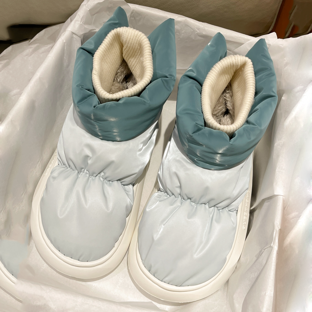 防水雪地靴女款冬季2023新款加绒加厚外穿厚底防滑东北大棉鞋情侣