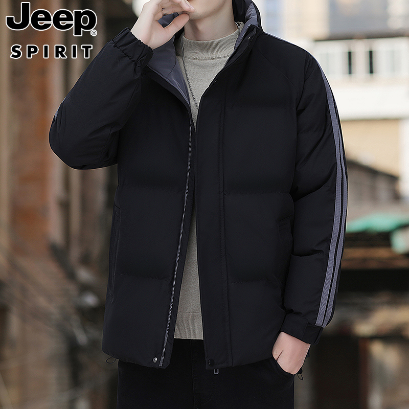 Jeep吉普男士冬季棉衣新款潮流休闲外套青年加厚保暖高档韩版棉服