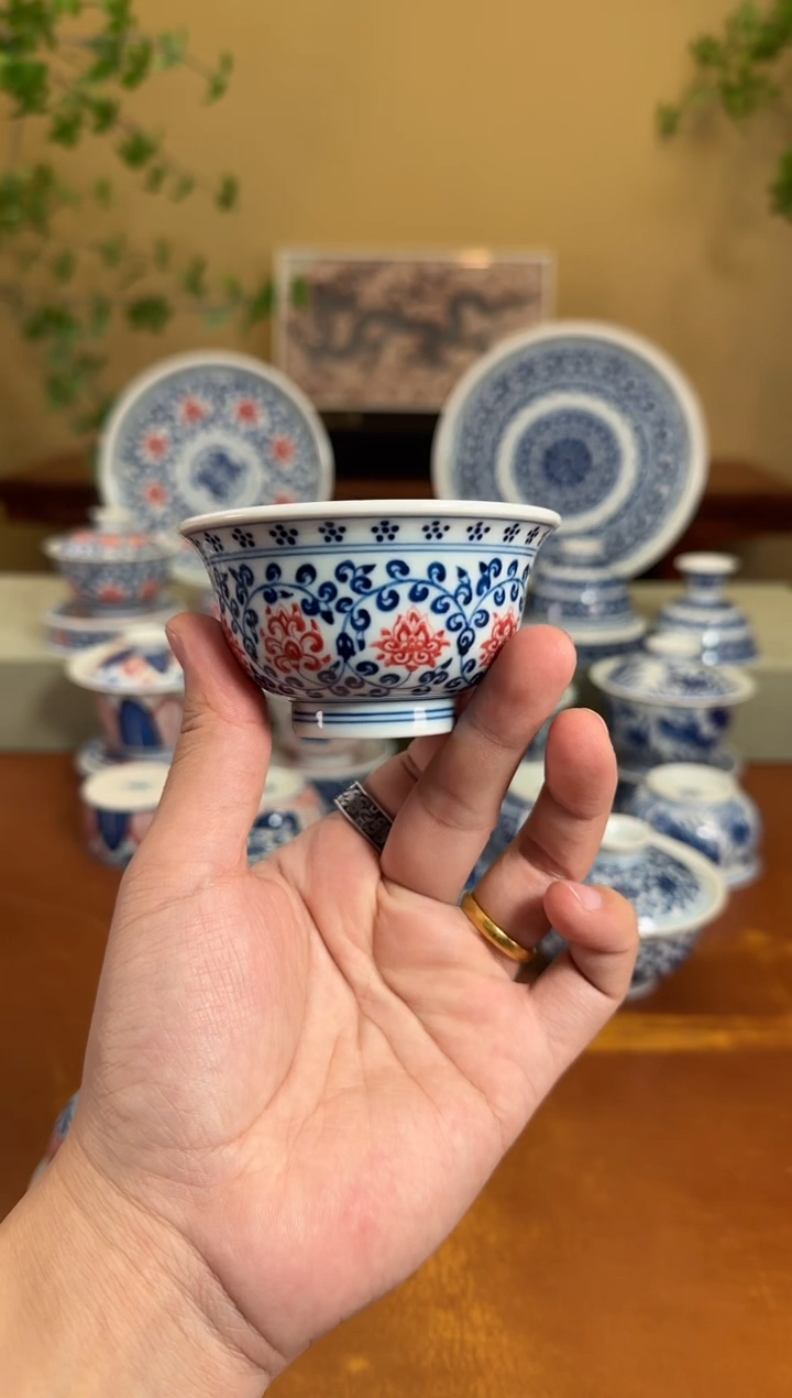 【闪购商品】瓷杯花心小压手杯