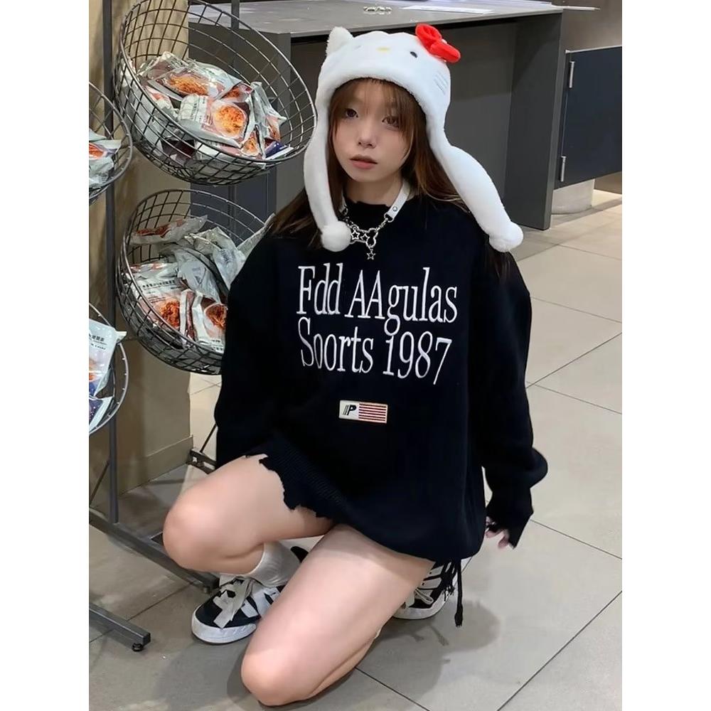 秋冬加厚毛衣男韩版潮流宽松日系针织衫冬（冬款ins潮流服饰背心）