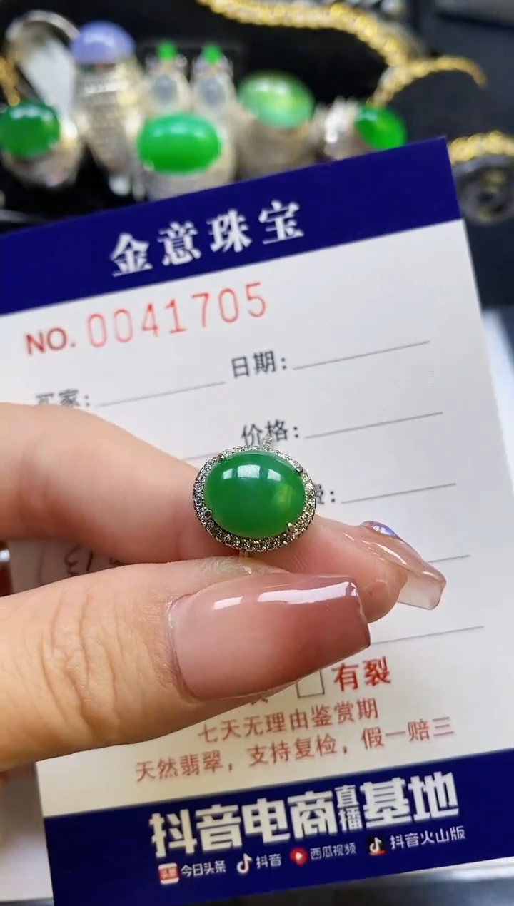 【闪购商品】翡翠珠宝奇石银S925镶嵌/1705