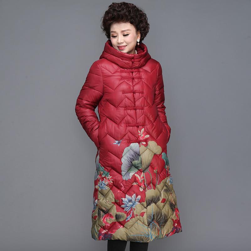 波司澄妈妈冬装外套洋气羽绒服秋冬中老年衣女中长款阔太太过膝袄