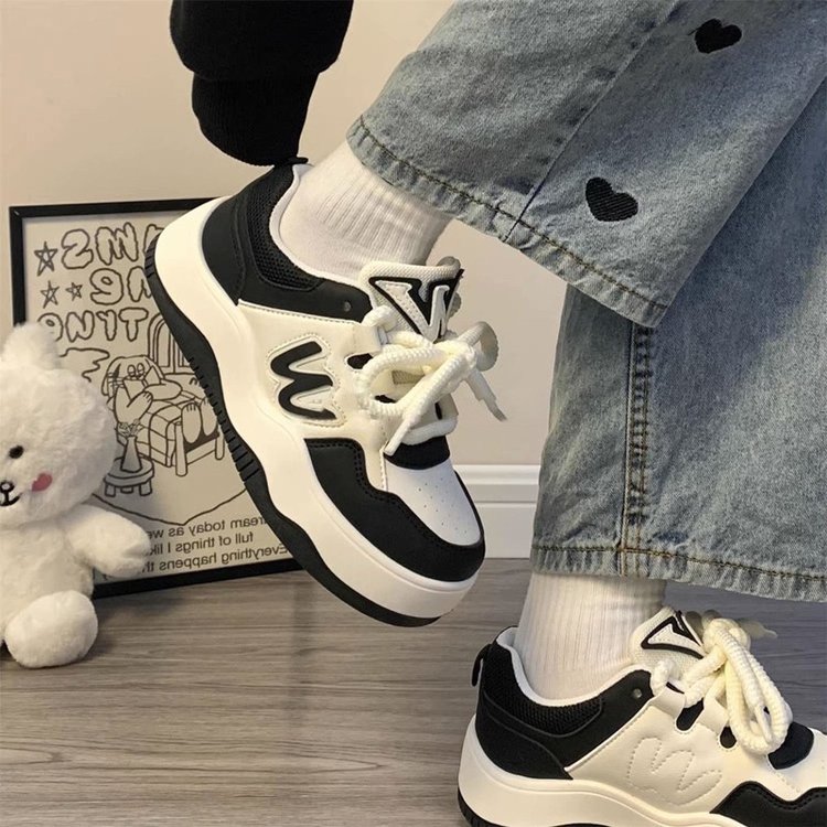 季回力休厚底小白鞋女2023夏秋季新款百搭小香风学生休闲板鞋女款