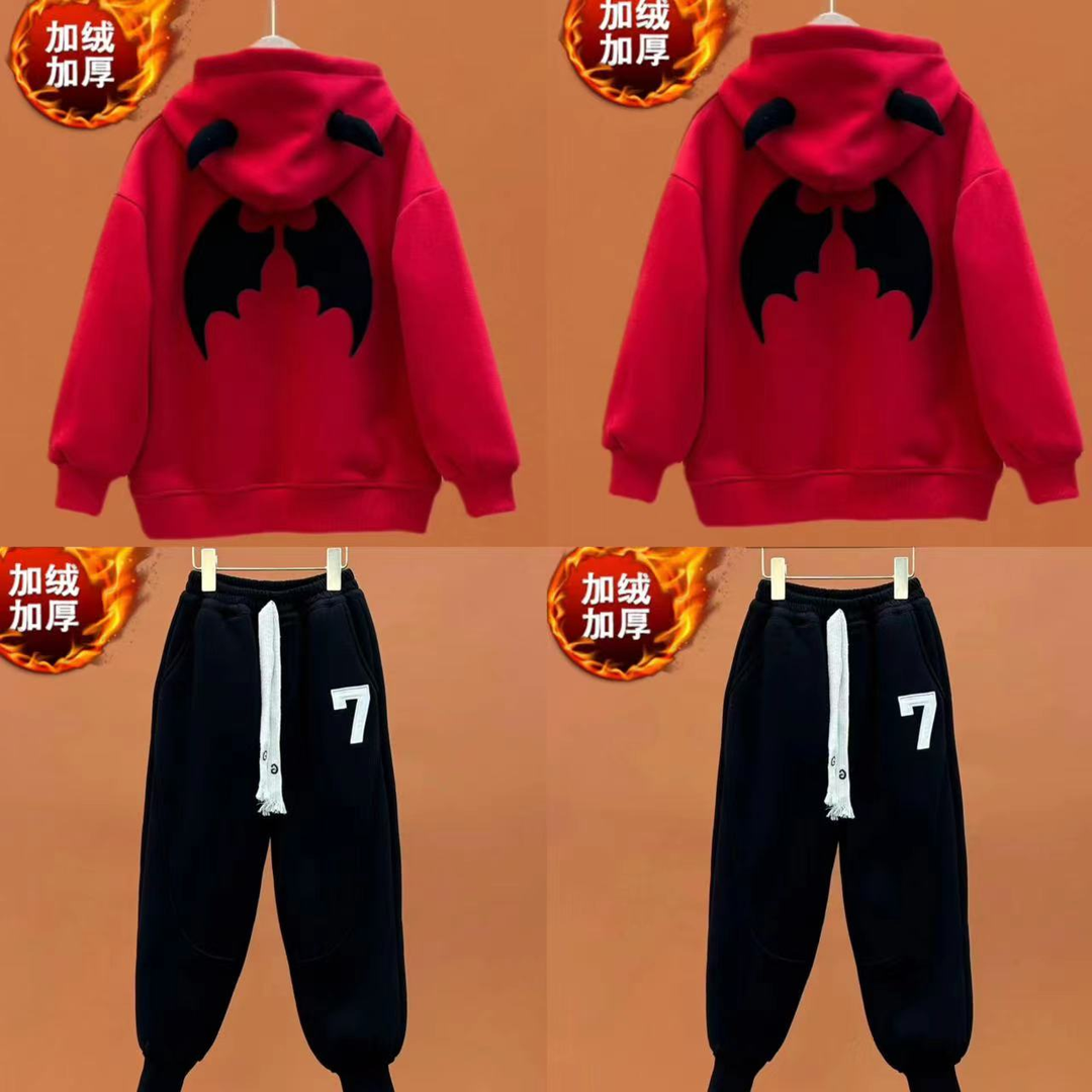 双胞胎专属冬款【四件全是加厚绒】龙凤胎男童加绒卫衣【不含衬衫】