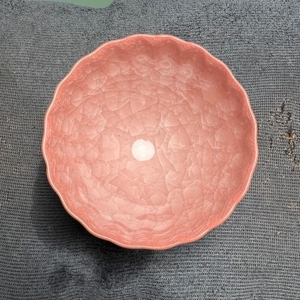 高端主人杯 粉冰裂葵口器型 品茗杯