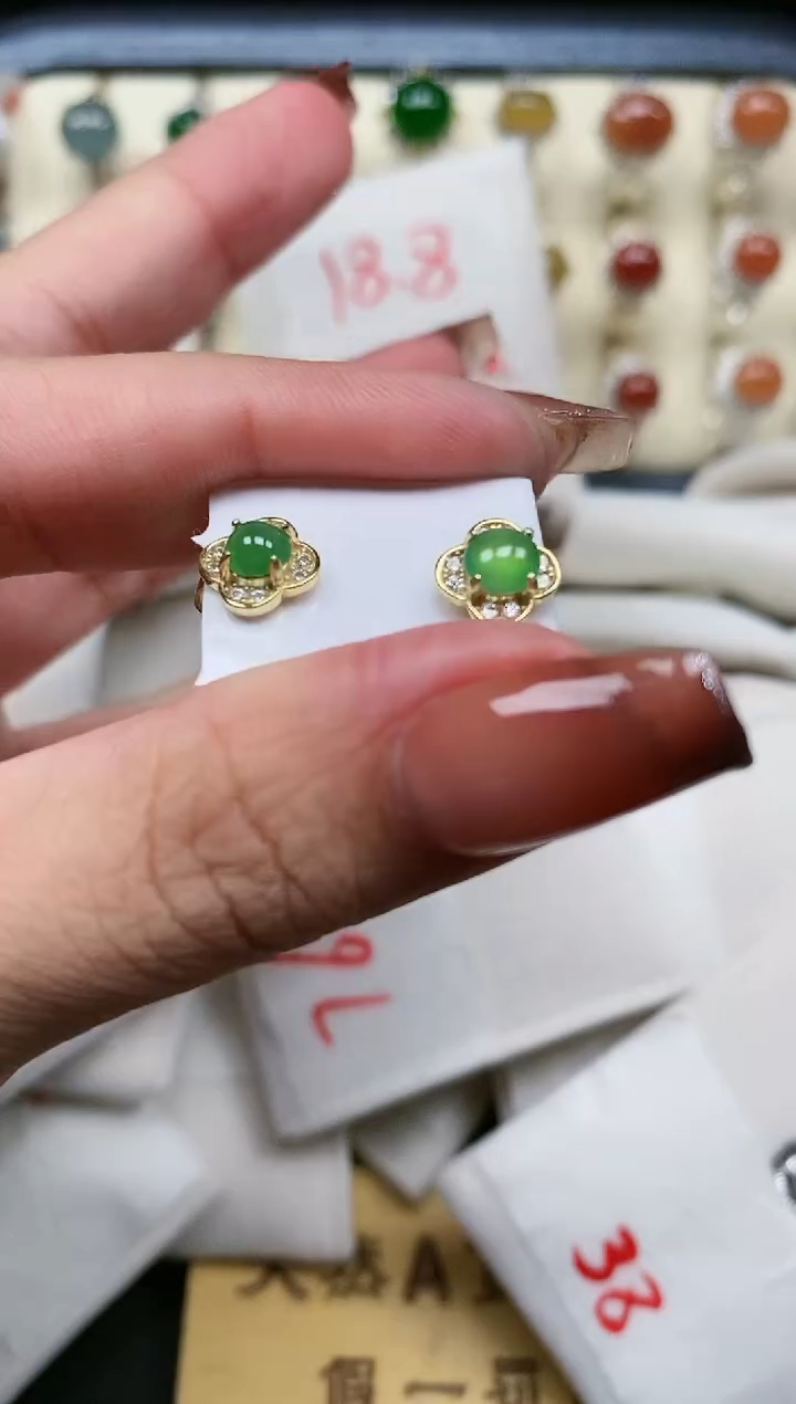 【闪购商品】翡翠戒指银S925镶嵌1
