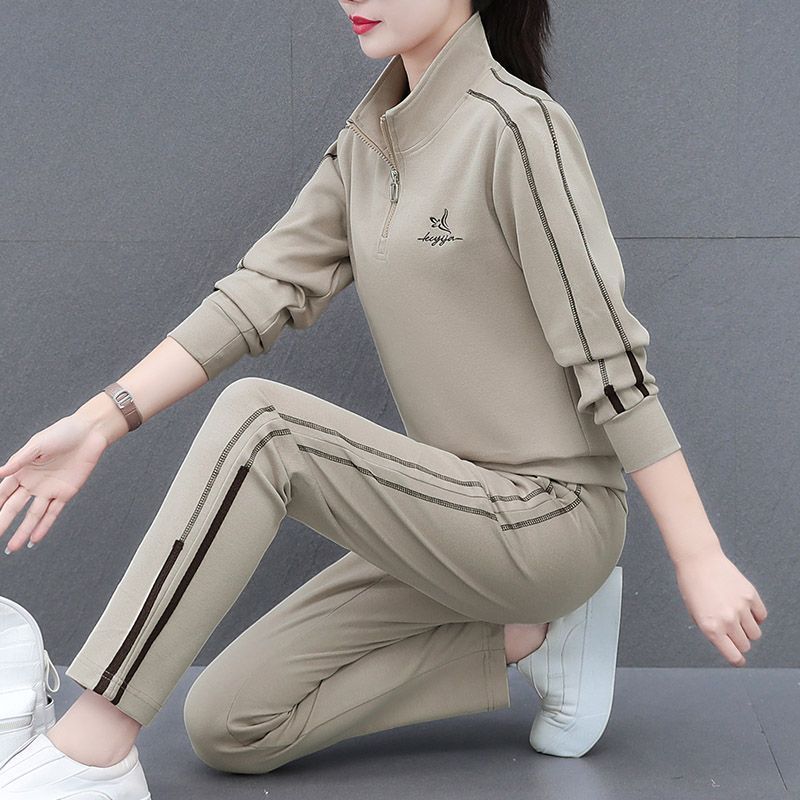 女士运动套装女款秋装2023年新款时尚减龄气质休闲春秋外套两件套