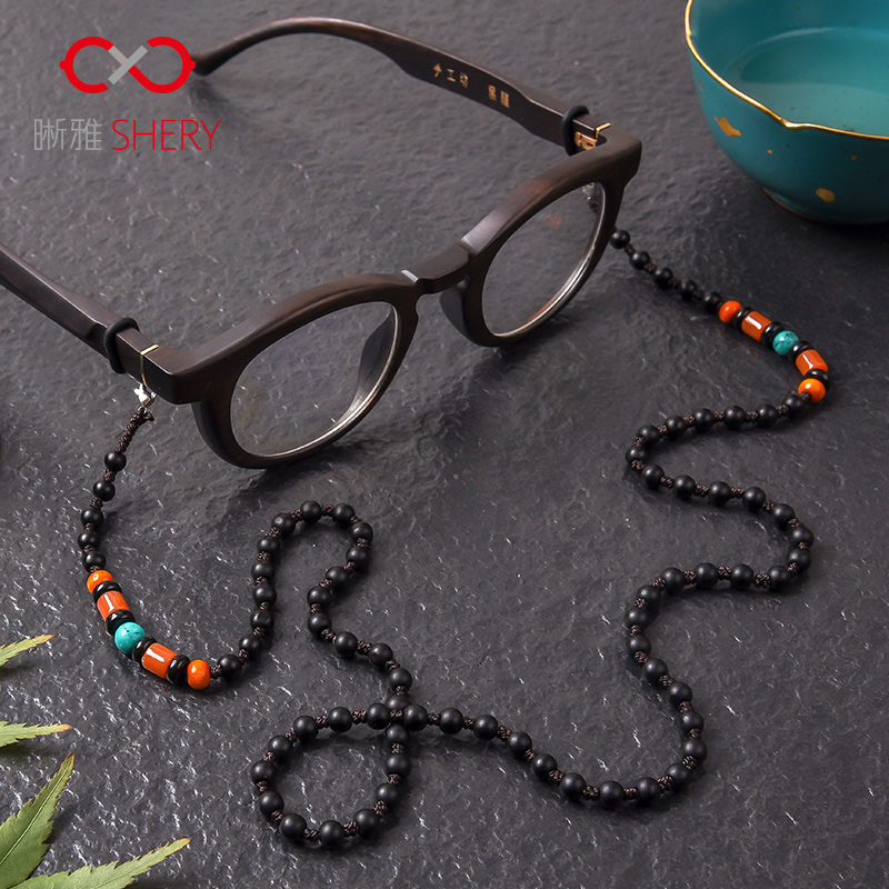 眼镜链条女挂脖复古洛丽塔防滑墨镜挂绳时尚太阳镜装饰奶奶眼睛链