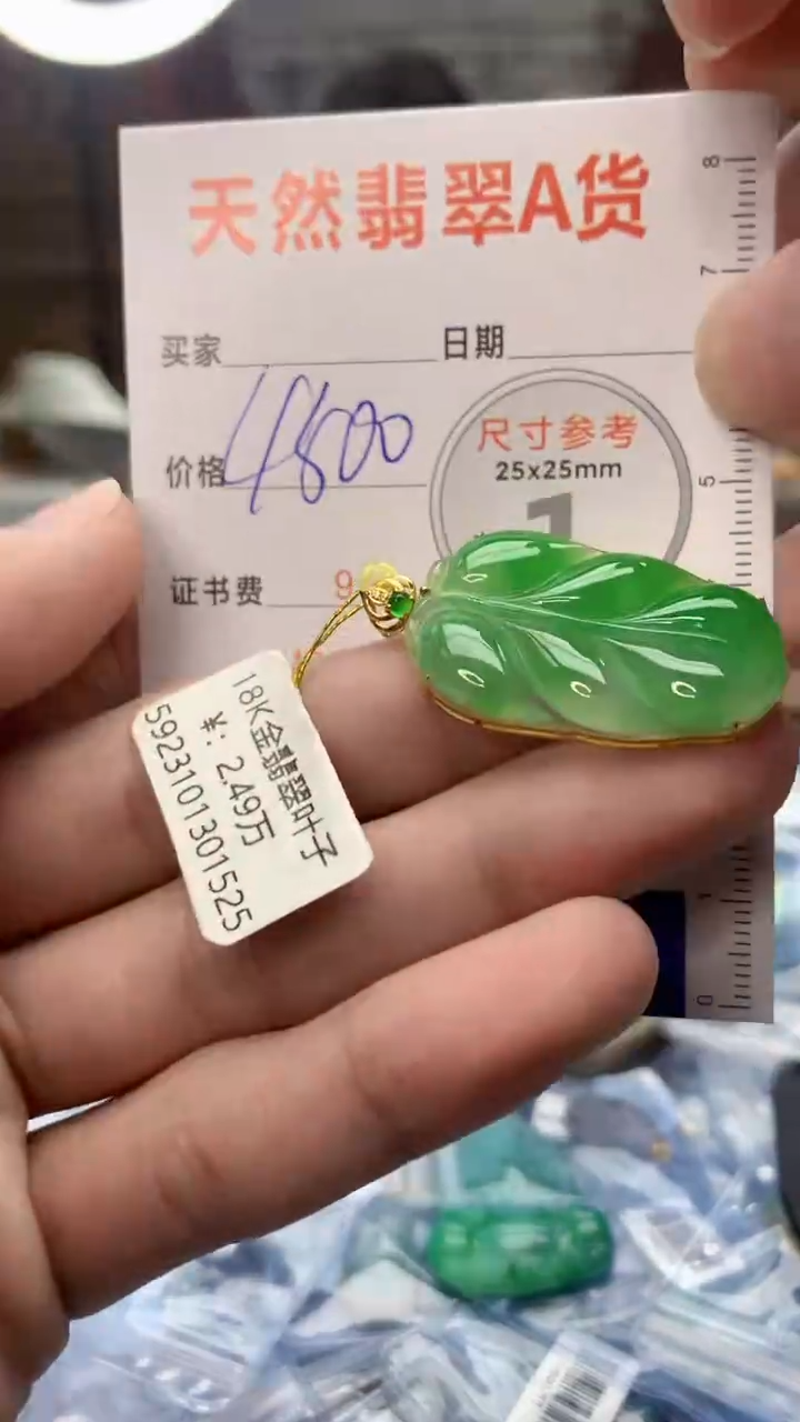 【闪购商品】翡翠颈饰18K金镶嵌46
