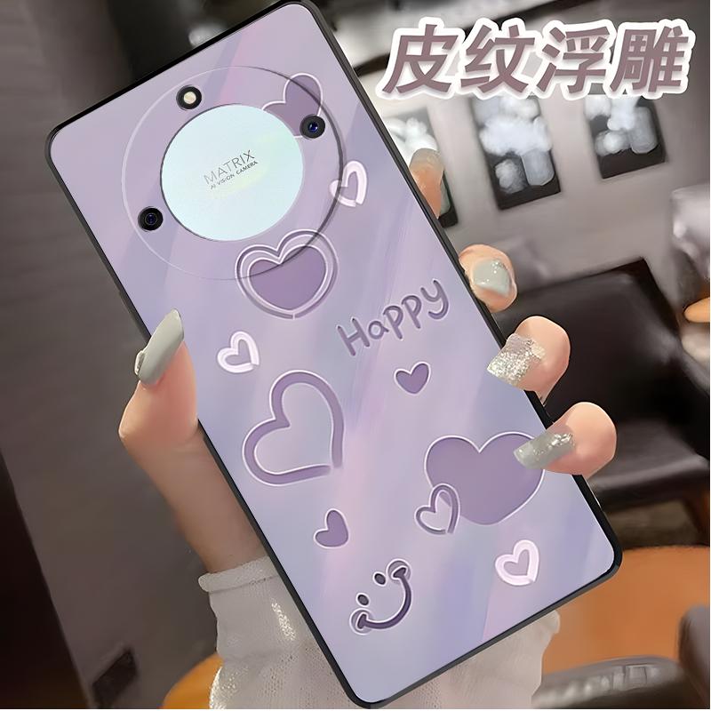 荣耀x40手机壳HONORX40硅胶满屏爱心女款防摔简约创意网红时尚个