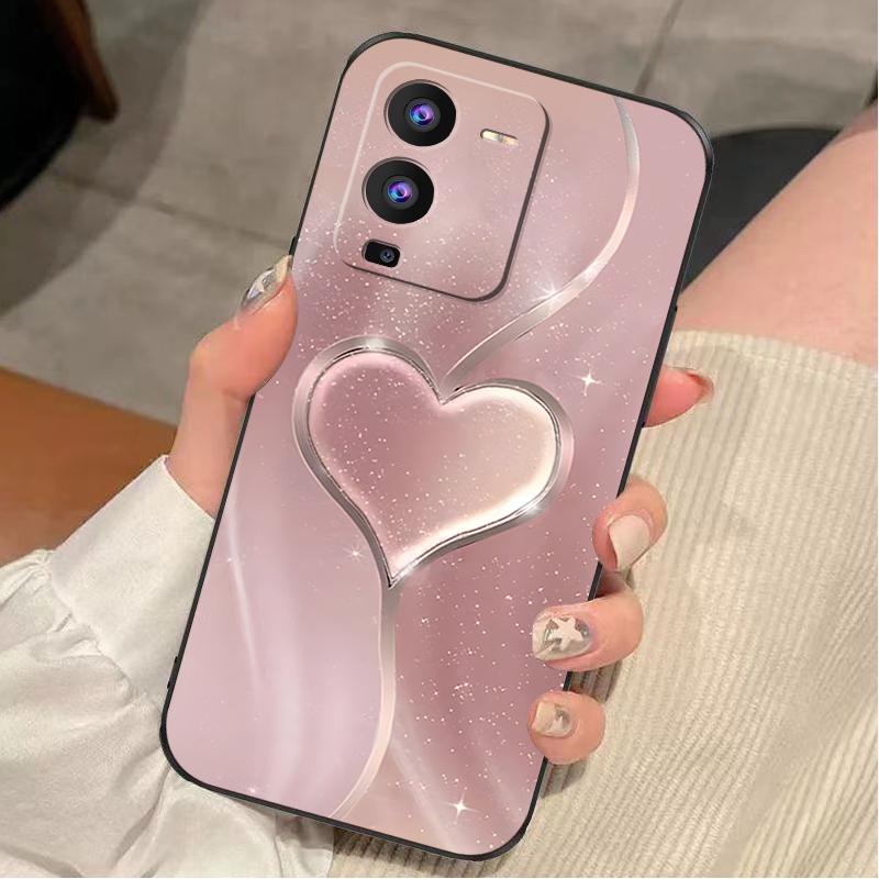 vivos15pro手机壳VIVOS15PRO硅胶玫瑰渐变爱心女款防摔软壳简约创