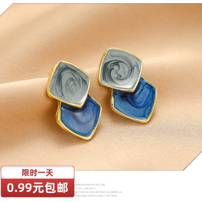 合金耳饰 百搭ins超仙S925银针耳饰简约小众气质个性新款耳钉时尚