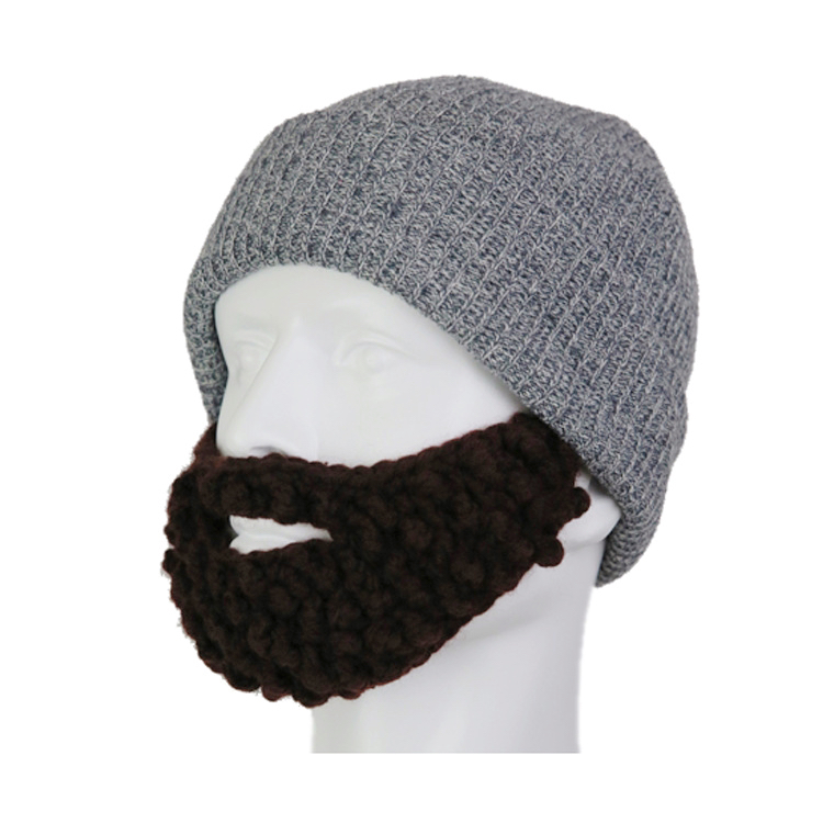 【现货】帽子女秋冬男款冬季新款搞怪嘻哈假胡子防寒针织毛线帽冷帽